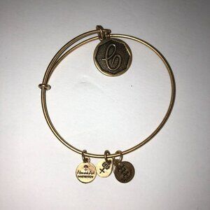 Alex and Ani Initial C Charm Bangle Energy Infused Bracelet 2018 Gold Color